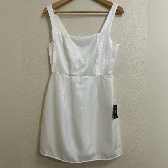 Lulu's White Square Neck Sleeveless Mini Dress - Picture 3 of 13
